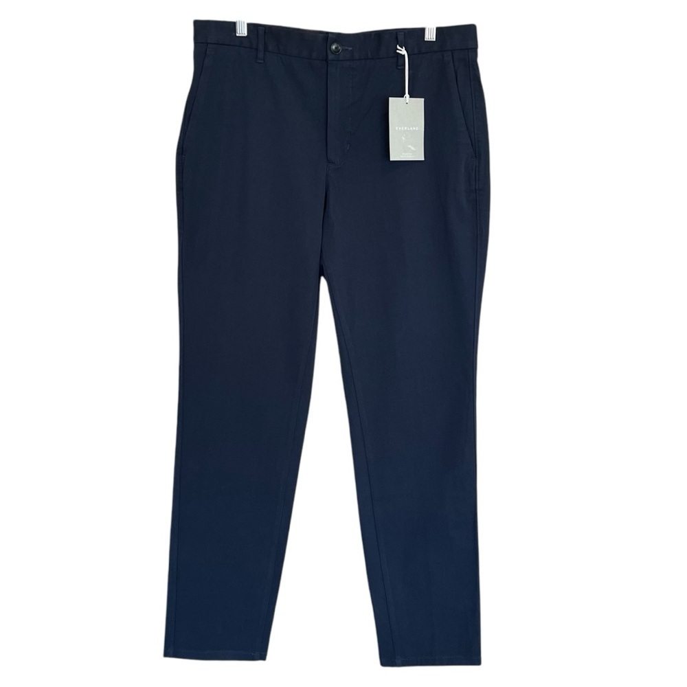 Everlane The Performance Chino Uniform Pants Navy Blue 35x32 NWT Office Classic